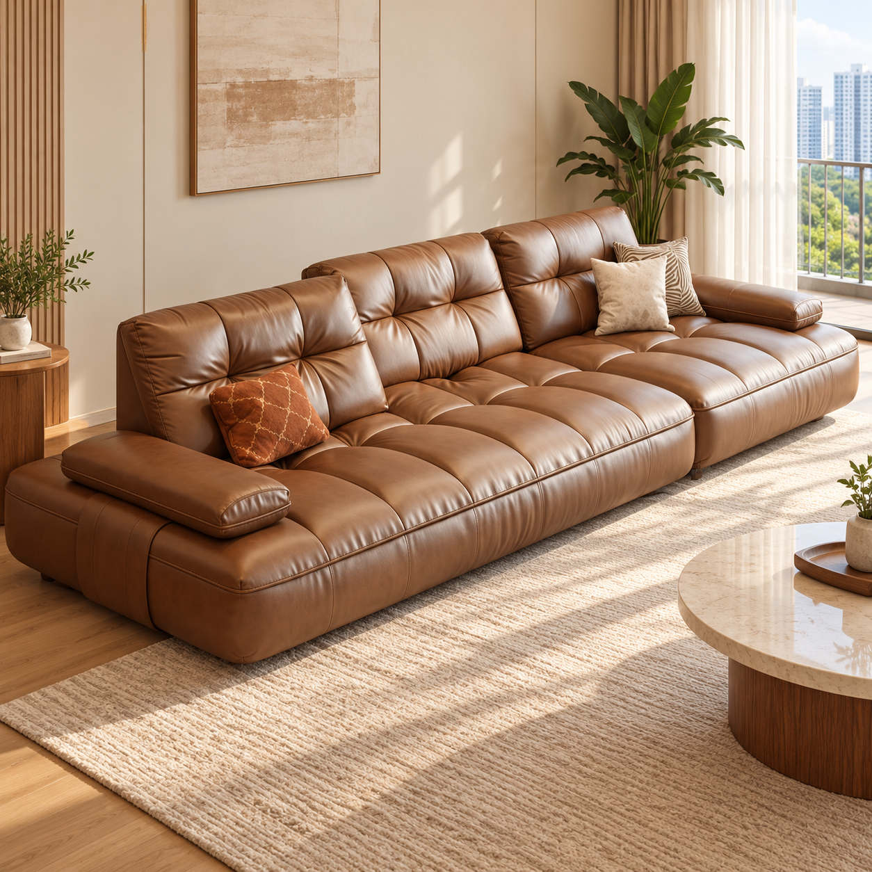 Arlienne Leather Sofa