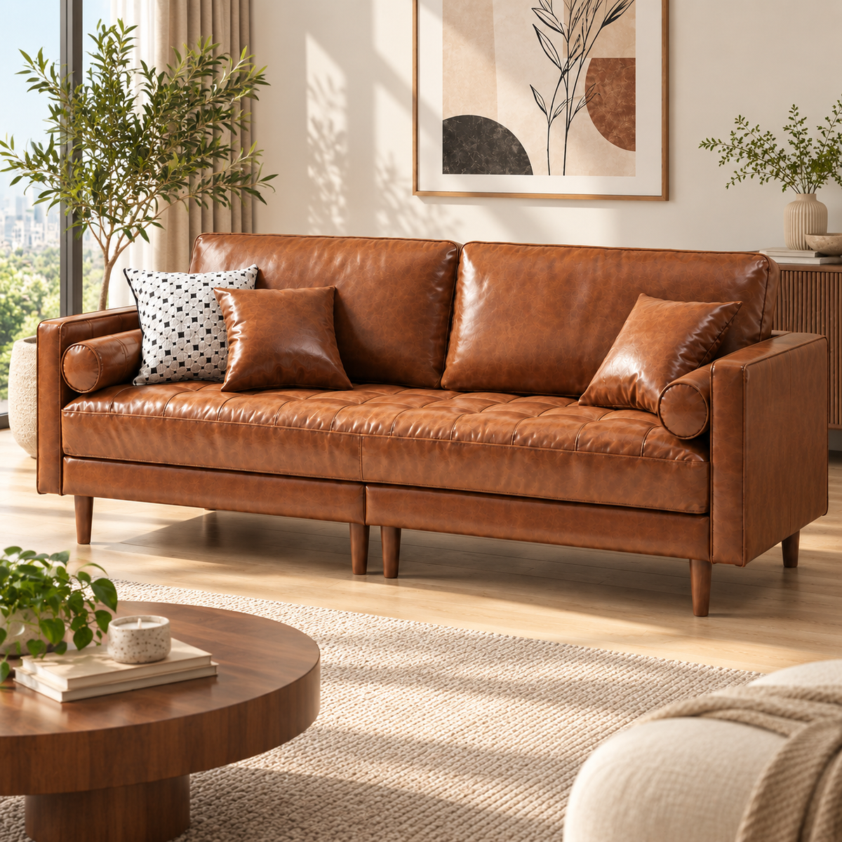 Tovrano Leather Sofa