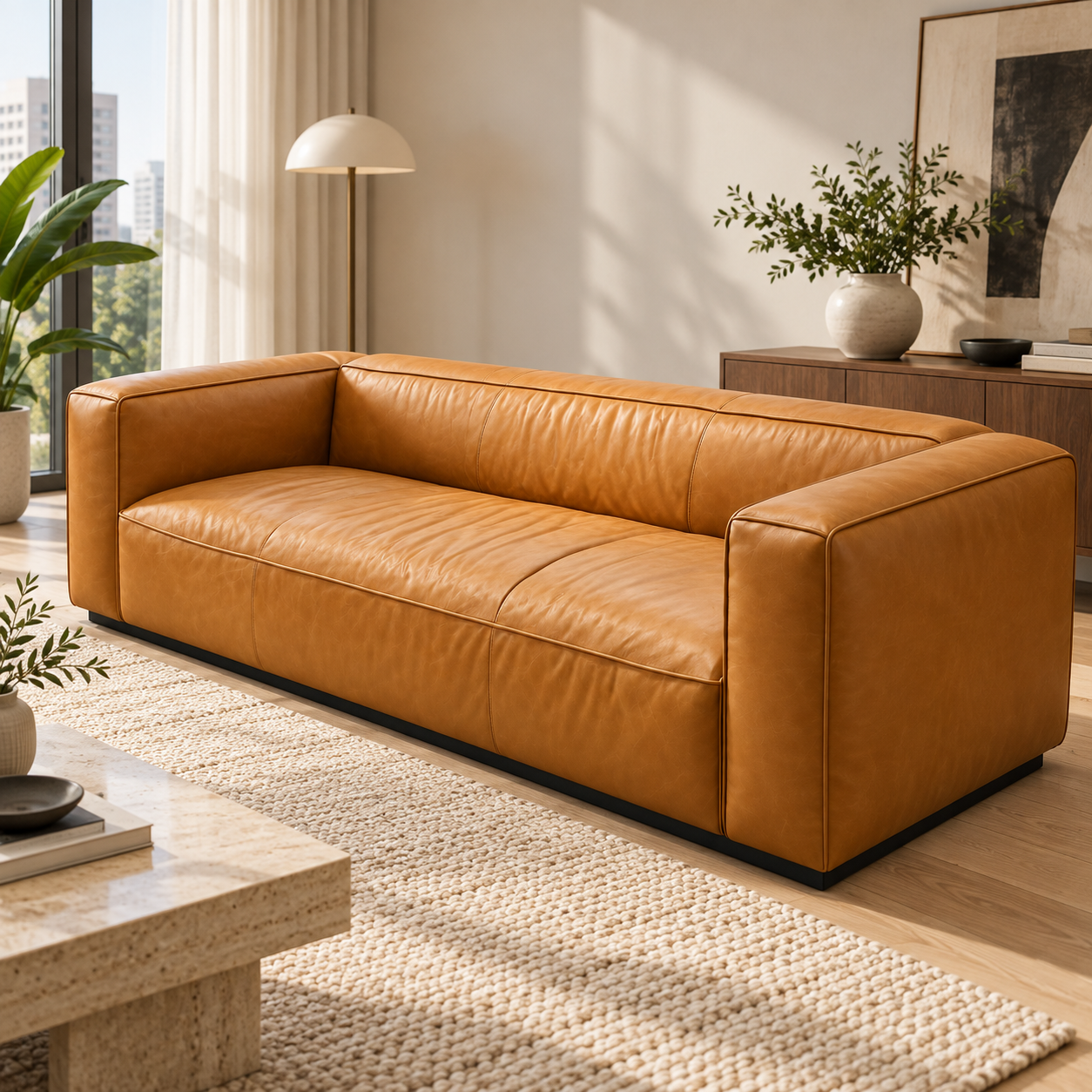 Renmira Leather Sofa