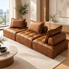 Morcello Faux Leather Sofa