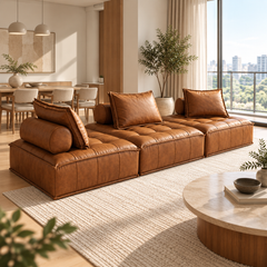 Morcello Faux Leather Sofa