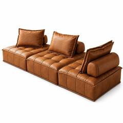Morcello Faux Leather Sofa