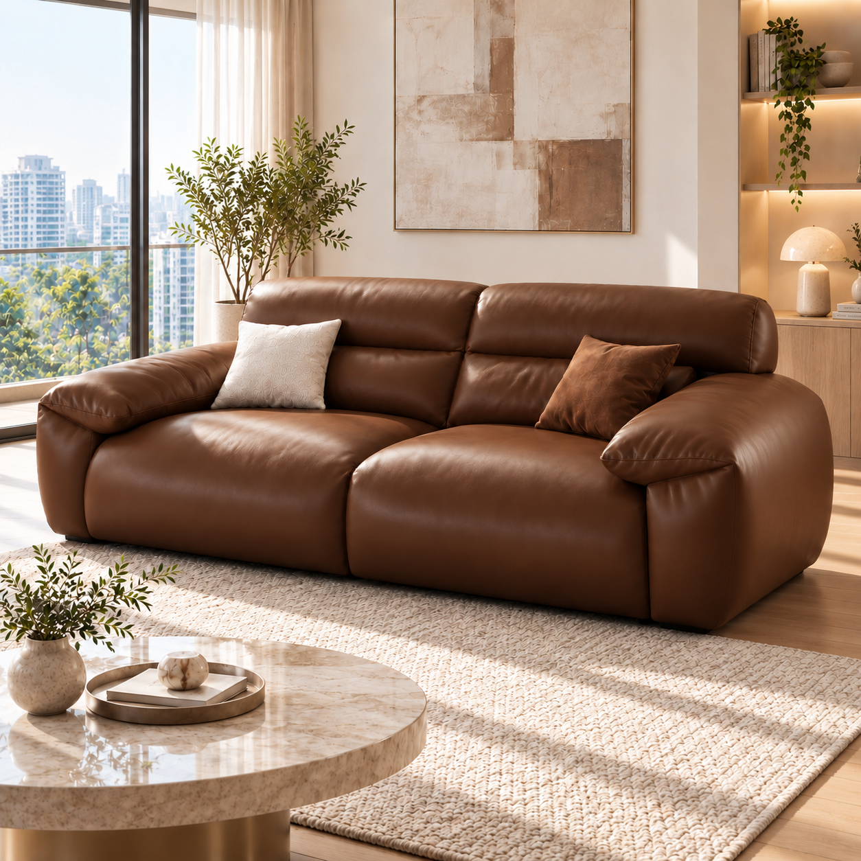 Vantira Genuine Leather Sofa