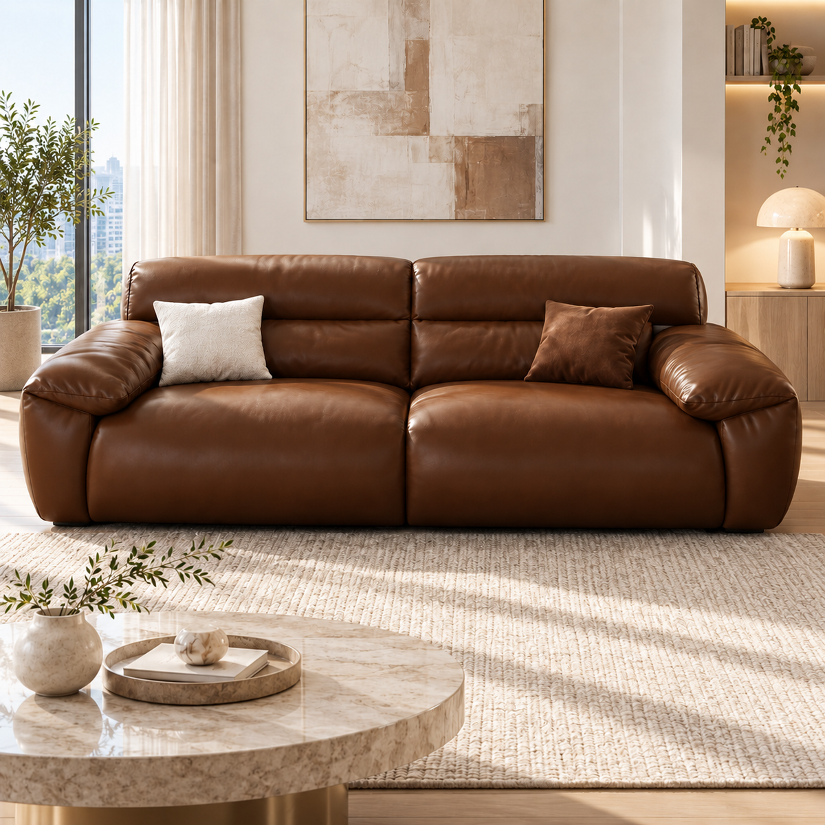 Vantira Genuine Leather Sofa