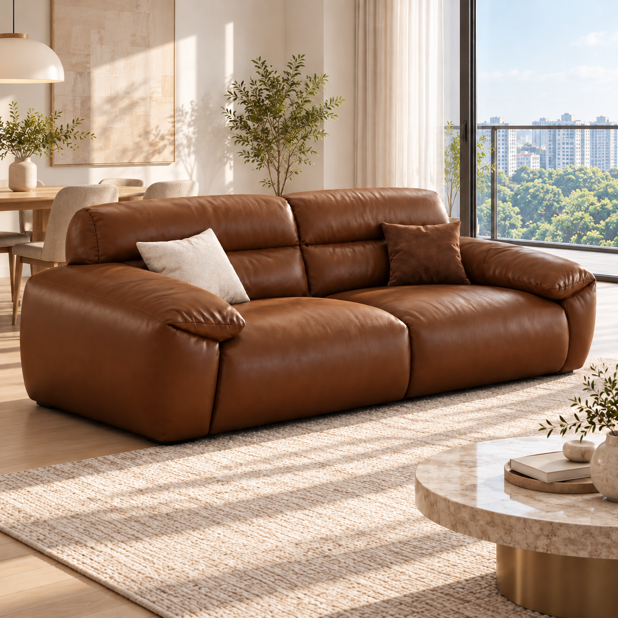 Vantira Genuine Leather Sofa