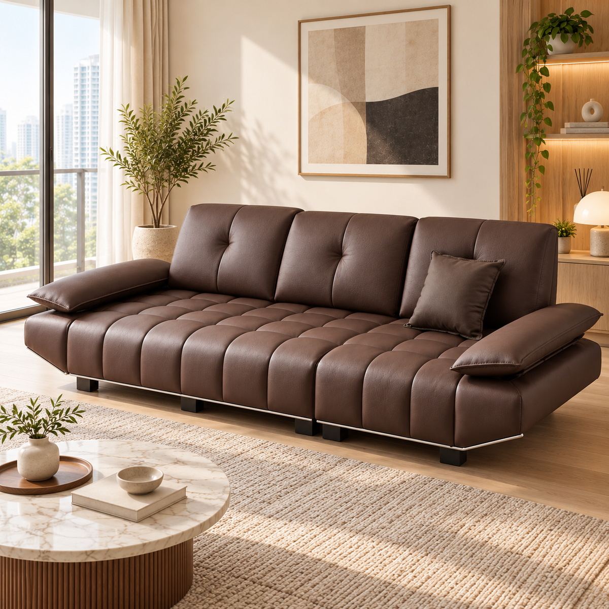 Tavrienne Leather Sofa