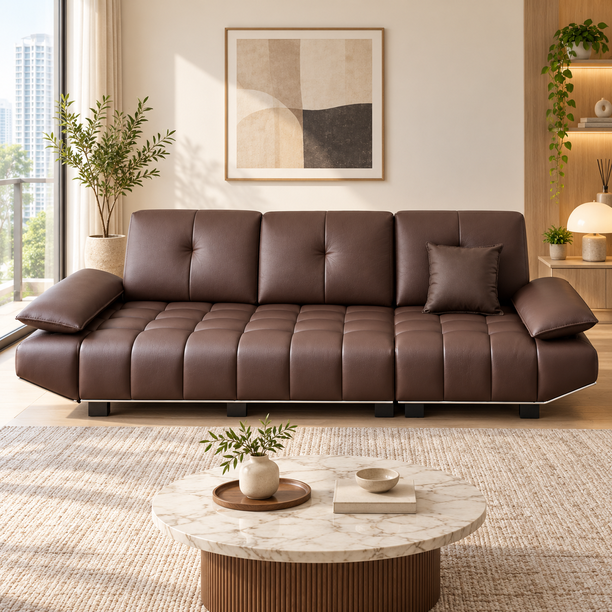 Tavrienne Leather Sofa