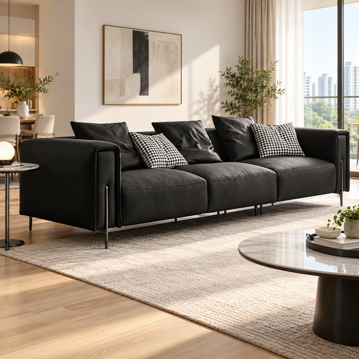 Cazmoro Leather Sofa