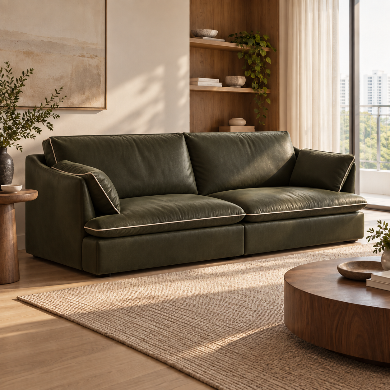 Alcorra Leather Sofa