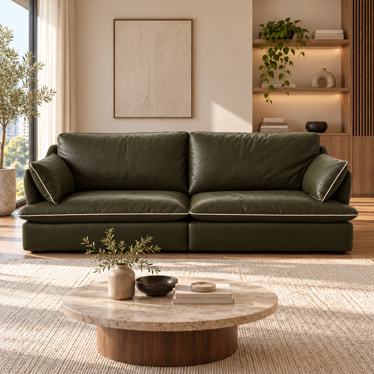 Alcorra Leather Sofa