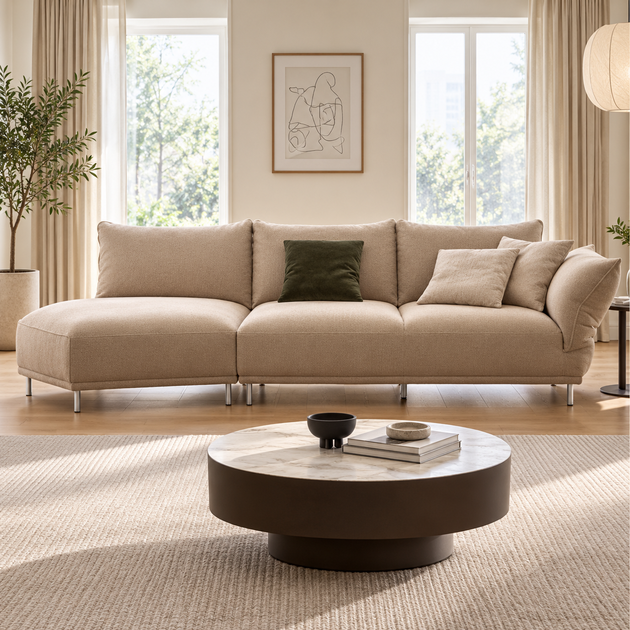 Novrano Fabric Sofa