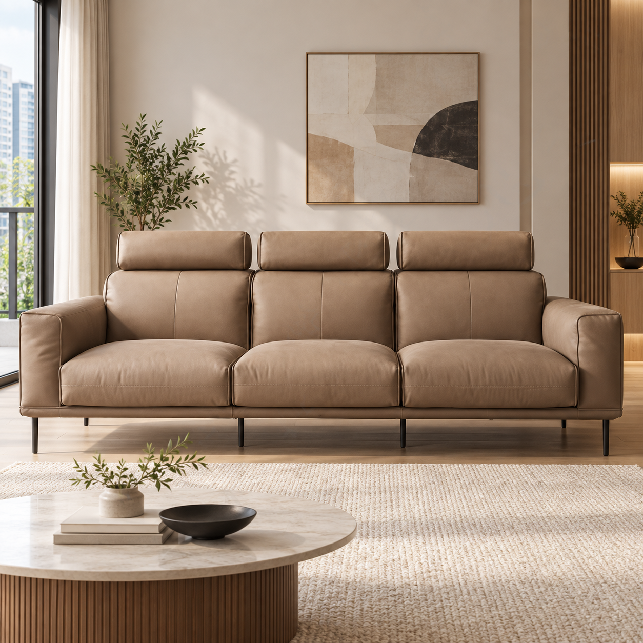 Dovrienne Leather Sofa