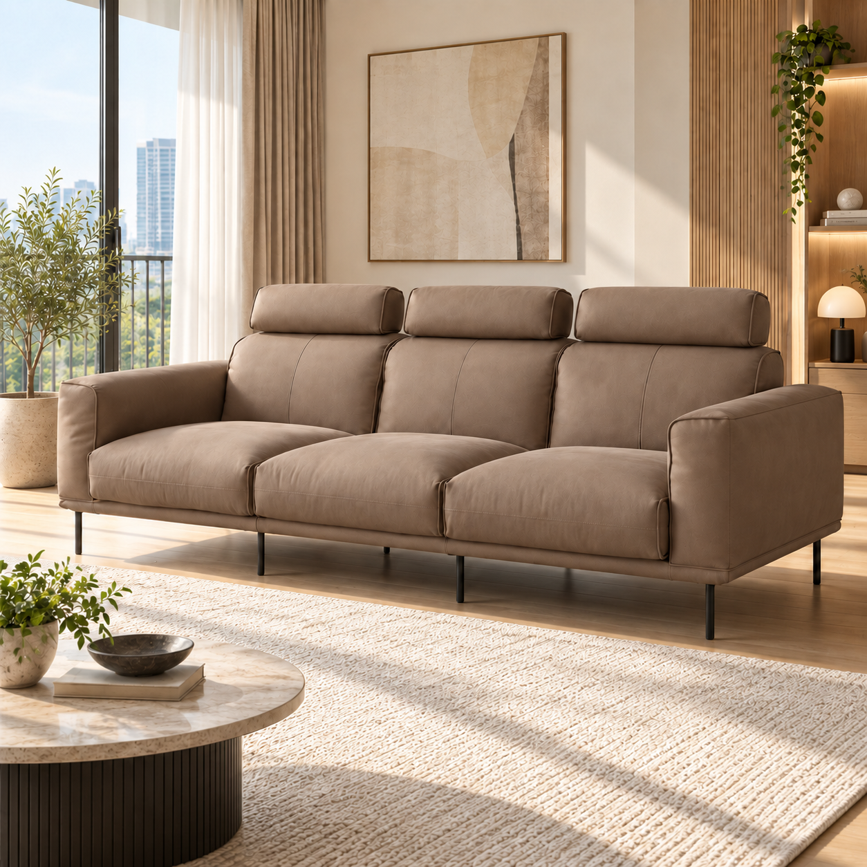 Dovrienne Leather Sofa
