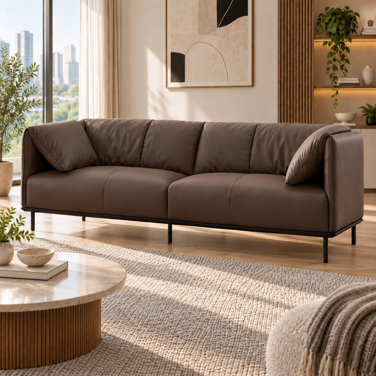 Arvessael Leather Sofa