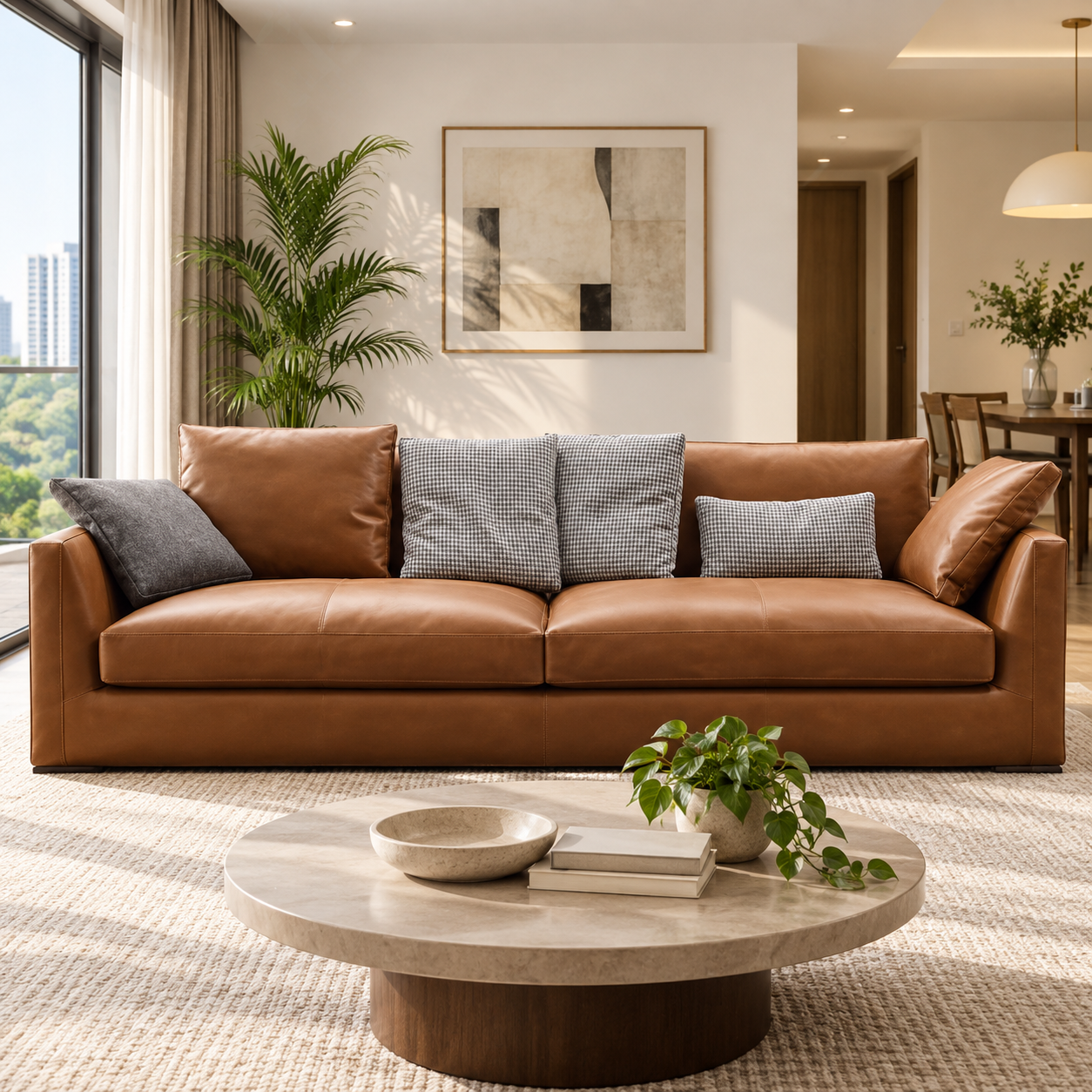 Luvienne Leather Sofa