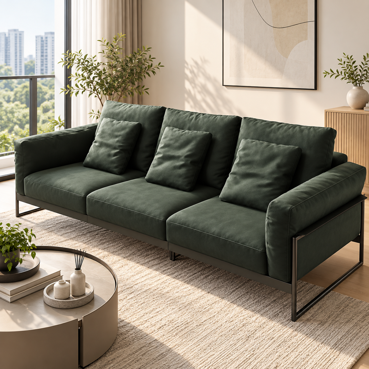 Vellanto Leather Sofa