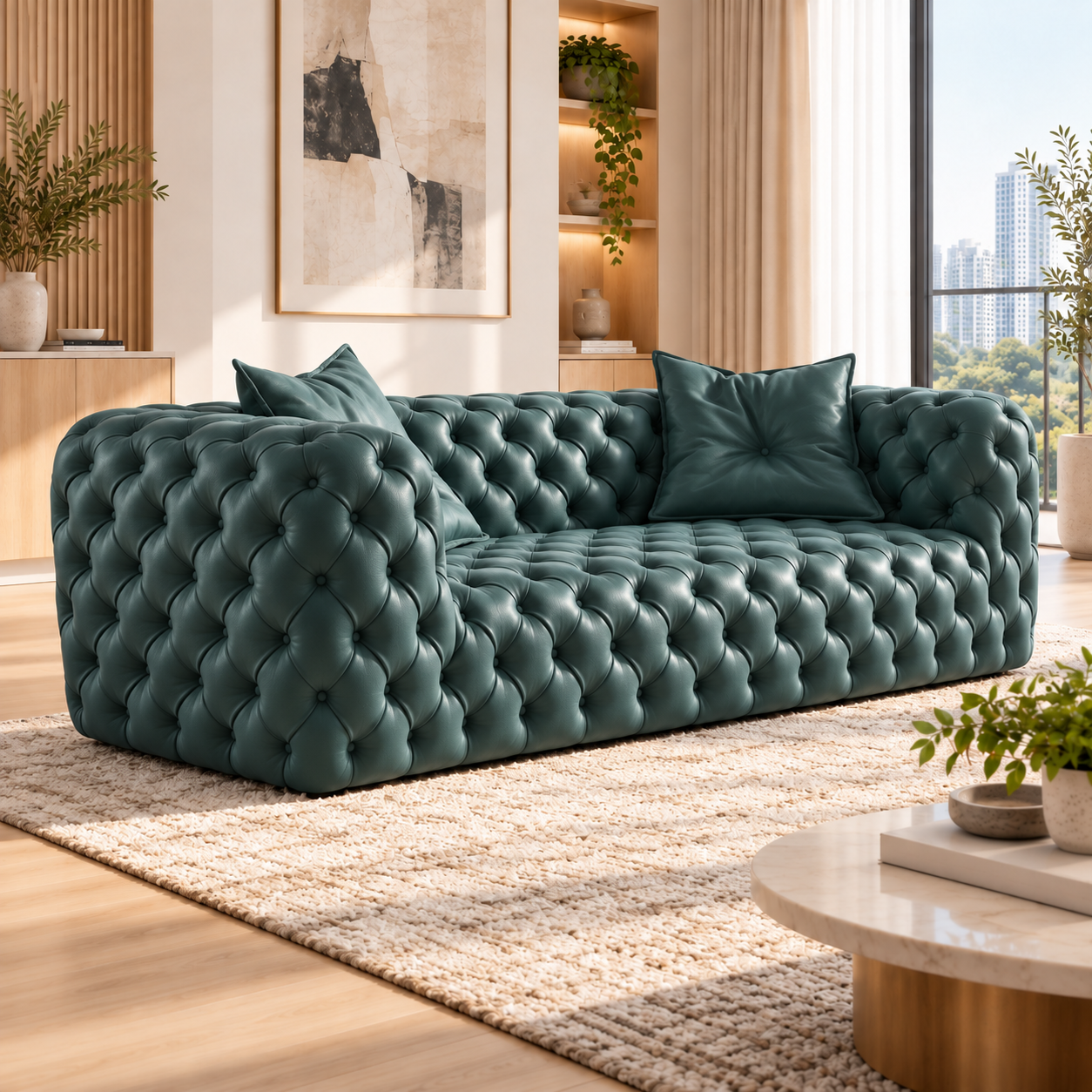 Valcorra Faux Leather Sofa