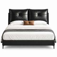 Ormavon Genuine Leather Bed Frame