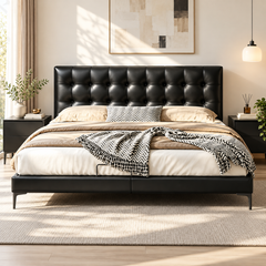 Cirelva Genuine Leather Bed Frame