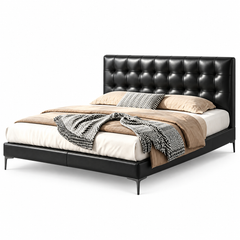 Cirelva Genuine Leather Bed Frame