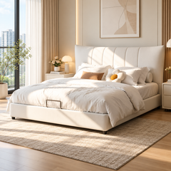 Belrienne Genuine Leather Bed Frame