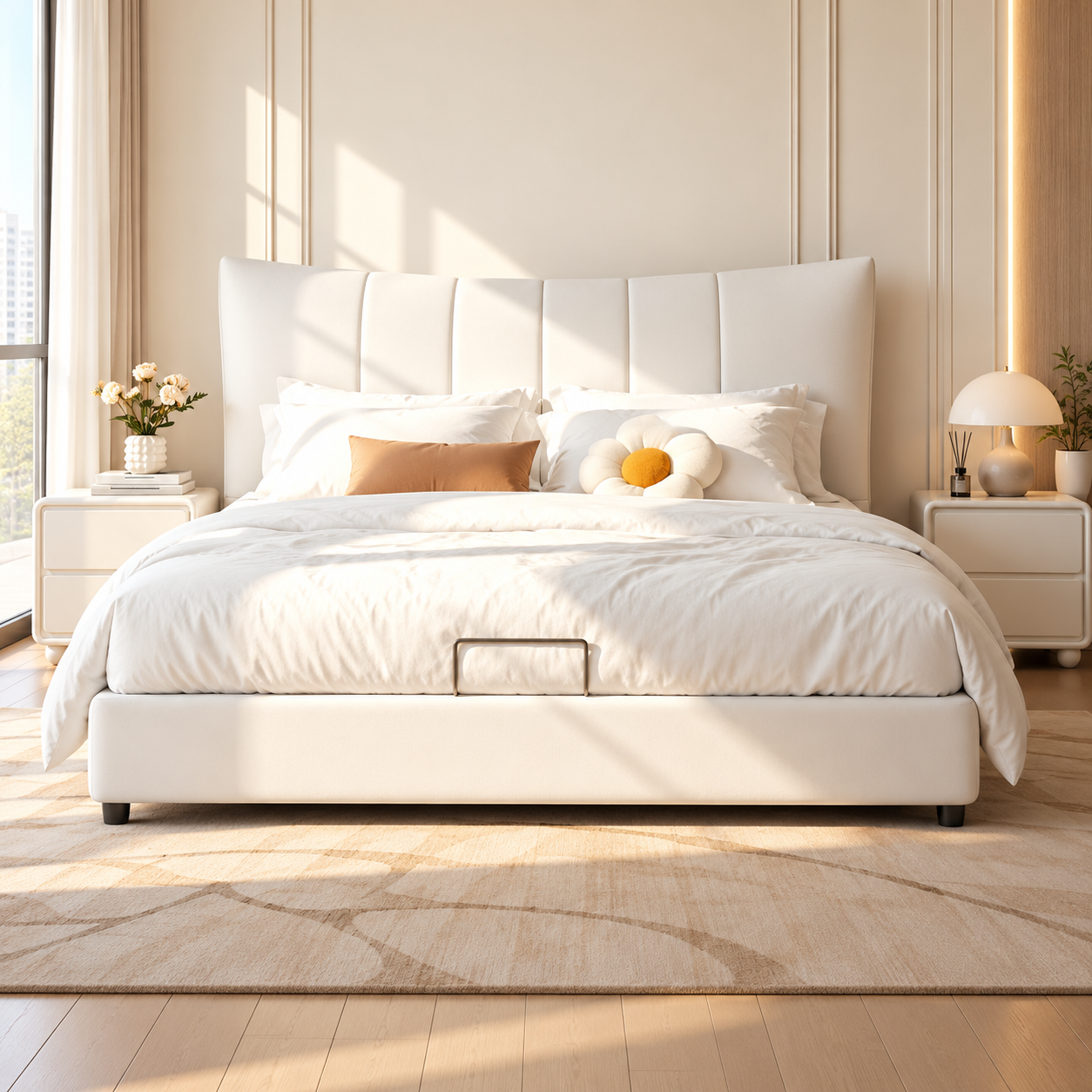 Belrienne Genuine Leather Bed Frame