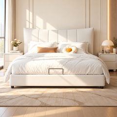 Belrienne Genuine Leather Bed Frame