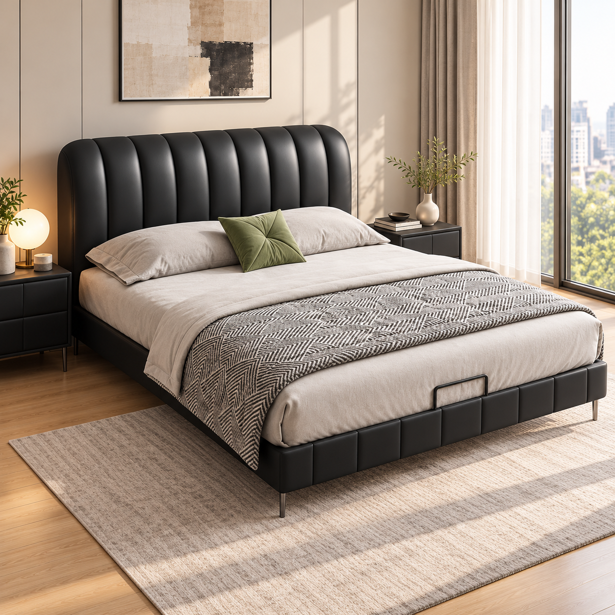 Cavrino Leather Bed Frame