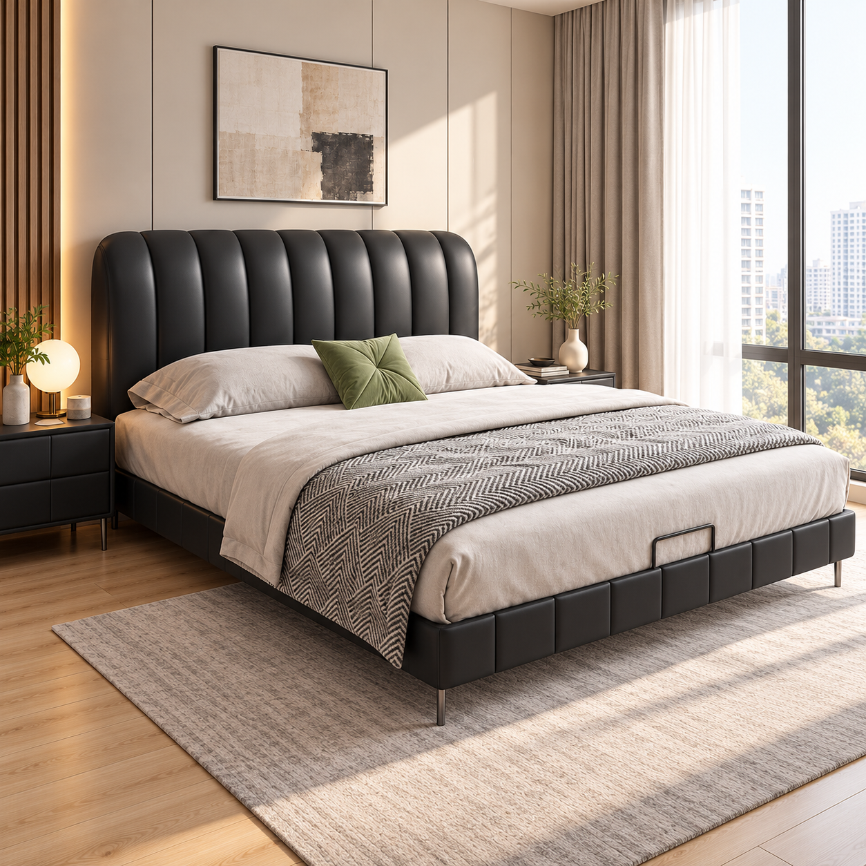 Cavrino Leather Bed Frame