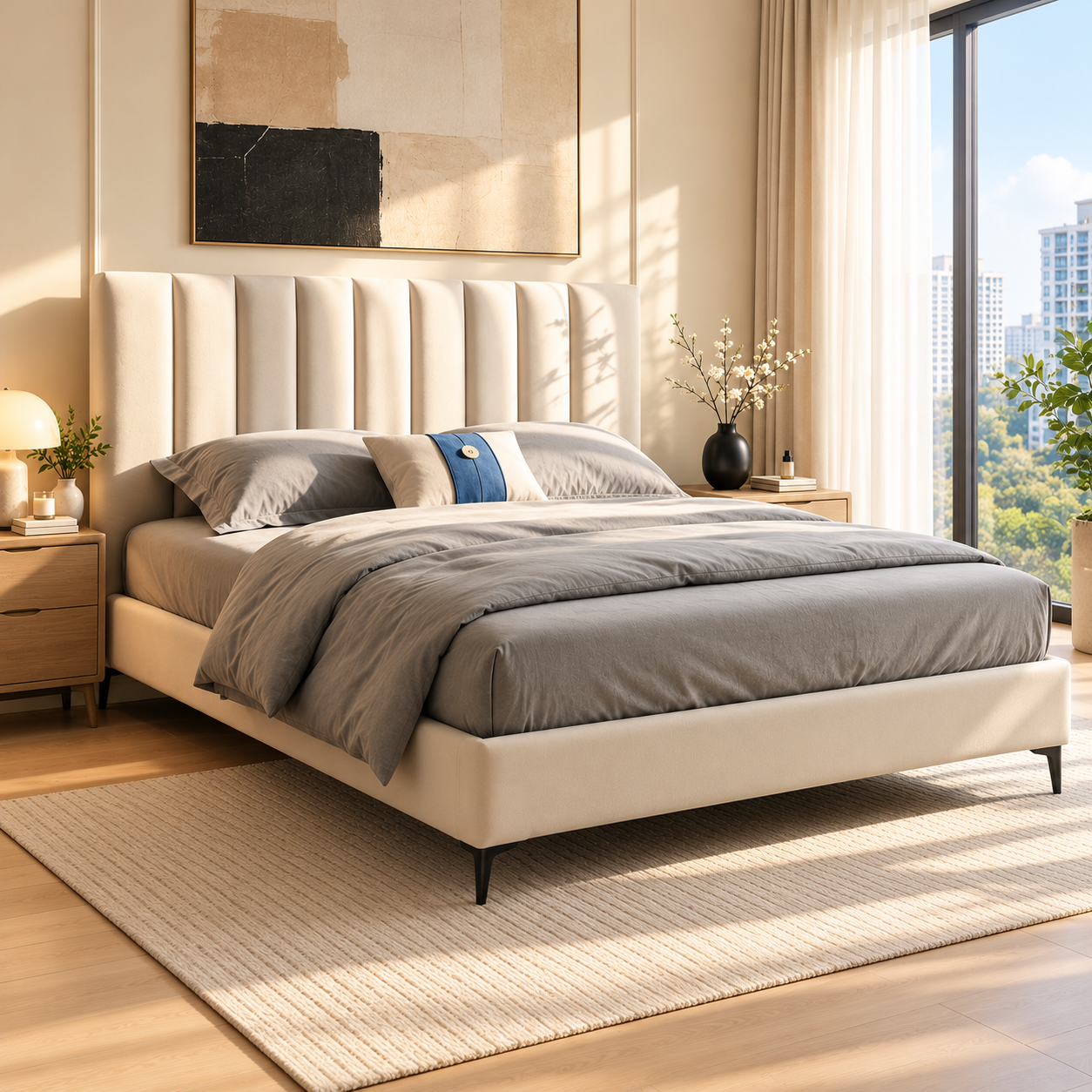 Avorlan Leather Bed Frame