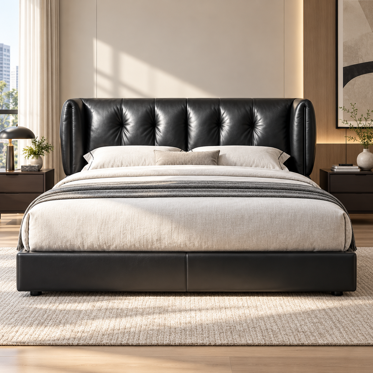 Velcanto Leather Bed Frame