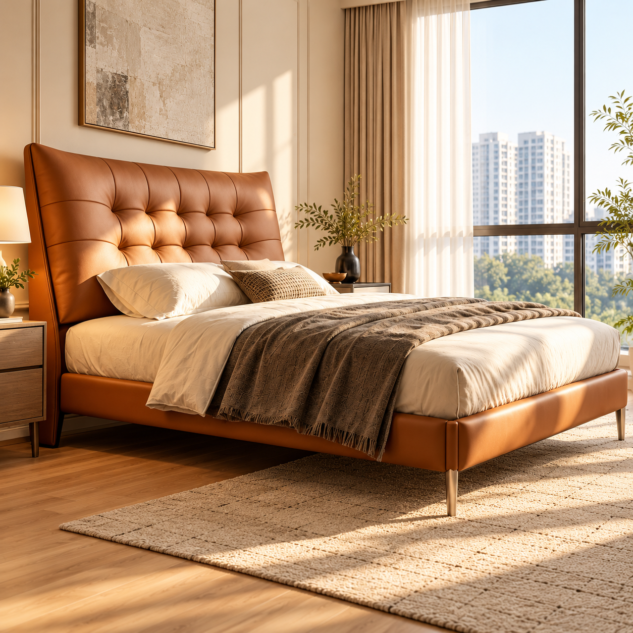 Morlanto Leather Bed Frame
