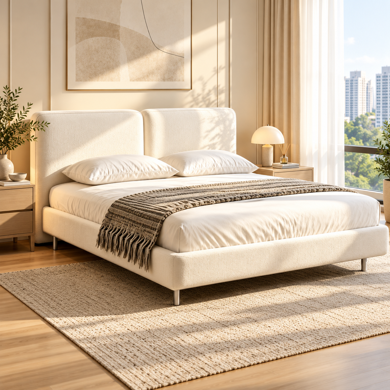 Novcello Fabric Bed Frame