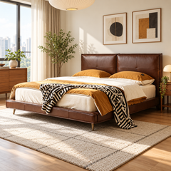 Velmanto Leather Bed Frame