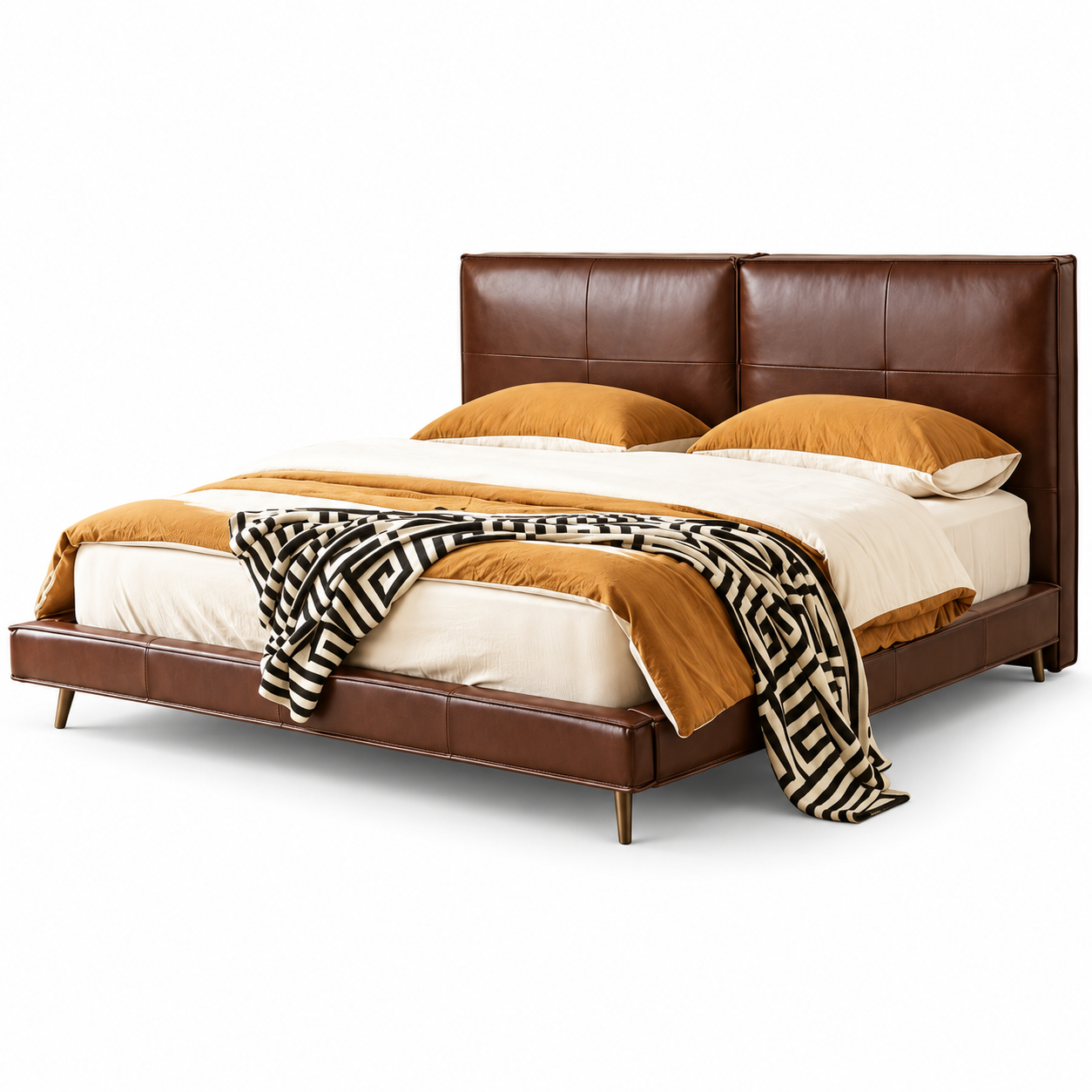 Velmanto Leather Bed Frame