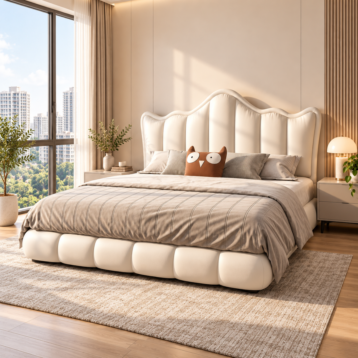 Solvenna Leather Bed Frame