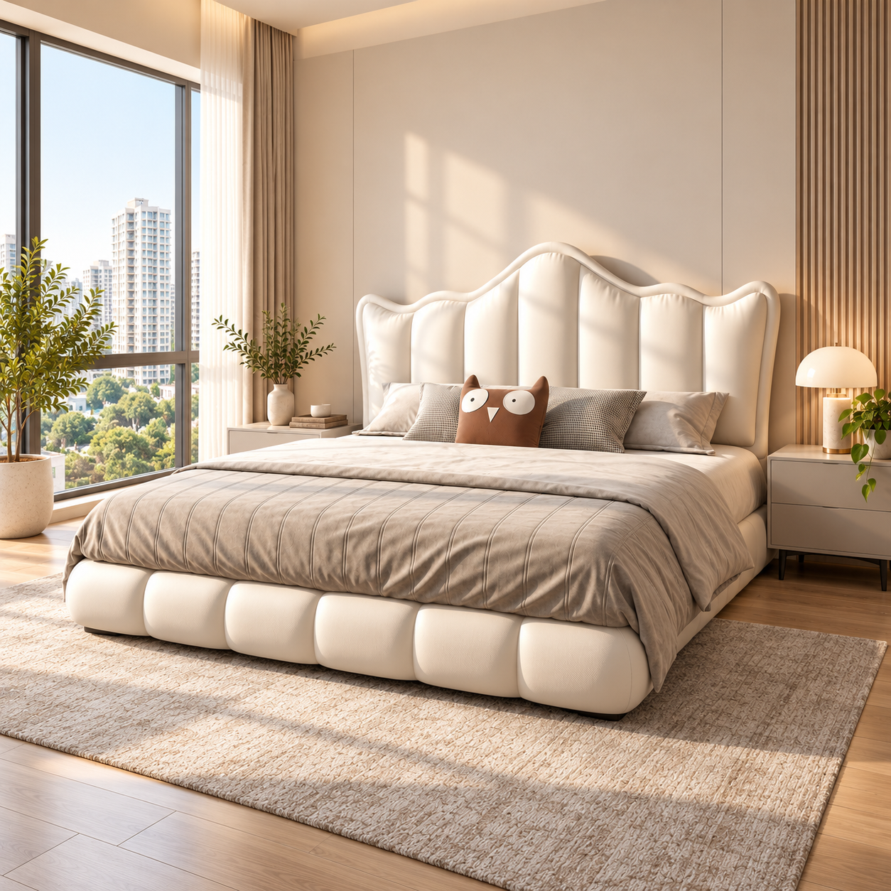 Solvenna Leather Bed Frame