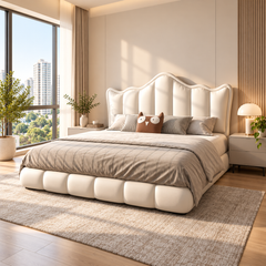 Solvenna Leather Bed Frame