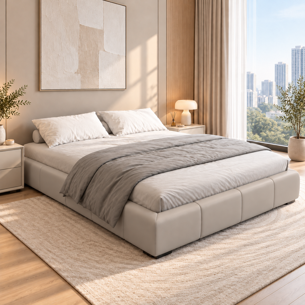 Morvenzo Faux Leather Bed Frame