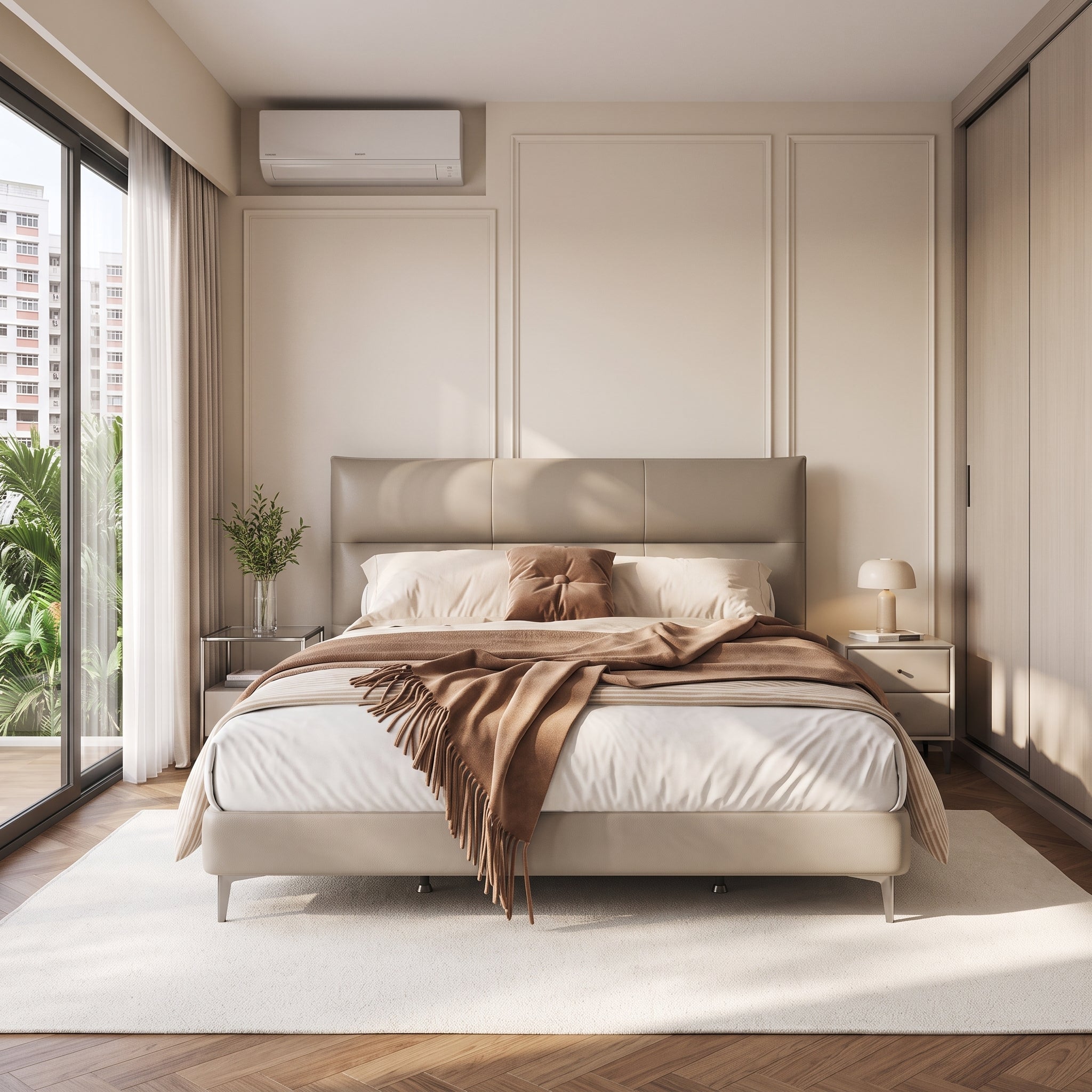 Avrissa Leather Bed Frame