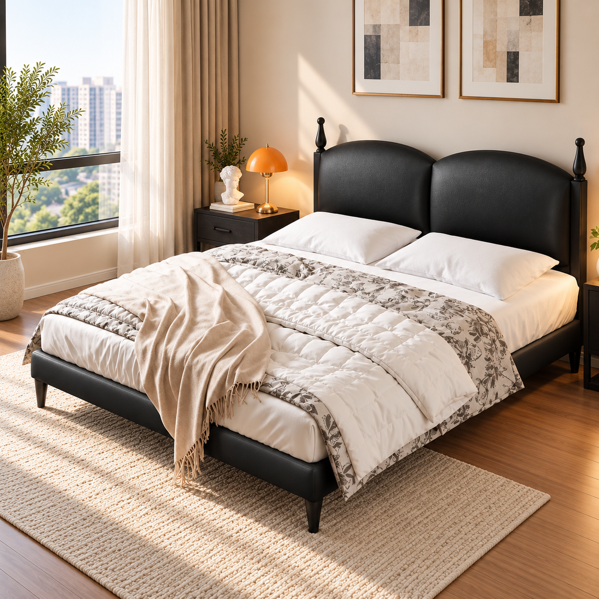 Zelvando Leather Bed Frame