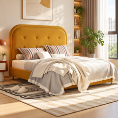 Melvique Faux Leather Bed Frame