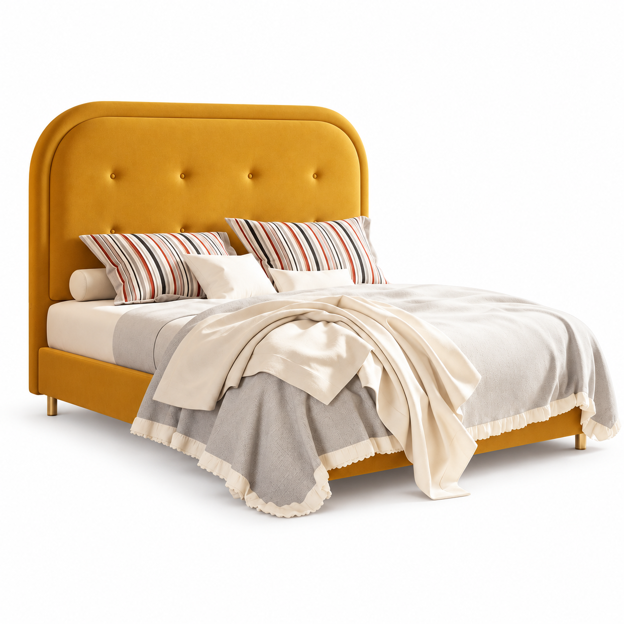 Melvique Faux Leather Bed Frame