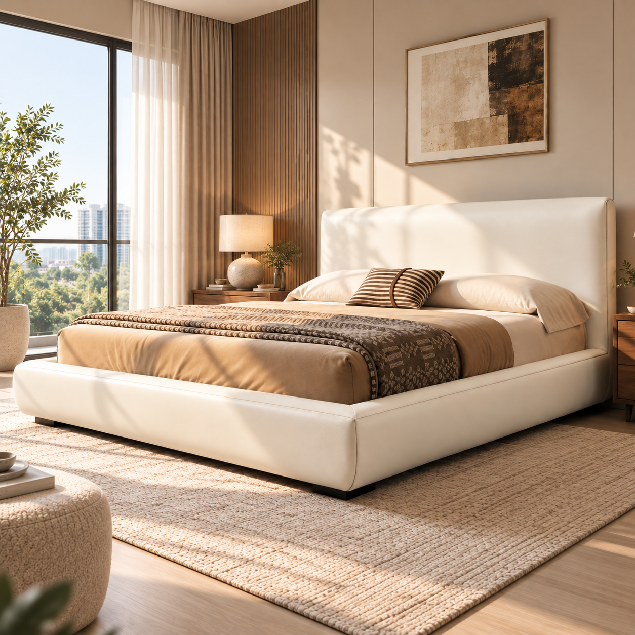 Fenvario Faux Leather Bed Frame