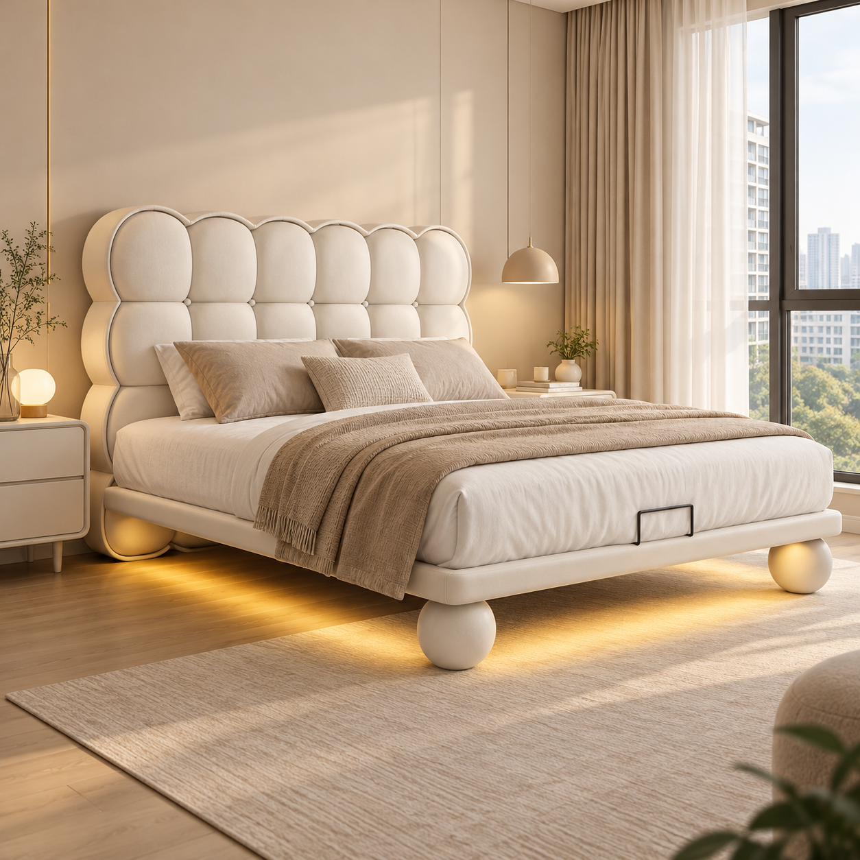 Trenvora Leather Bed Frame