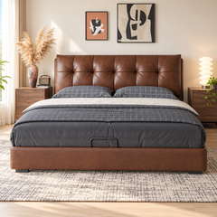 Dalmivra Leather Bed Frame