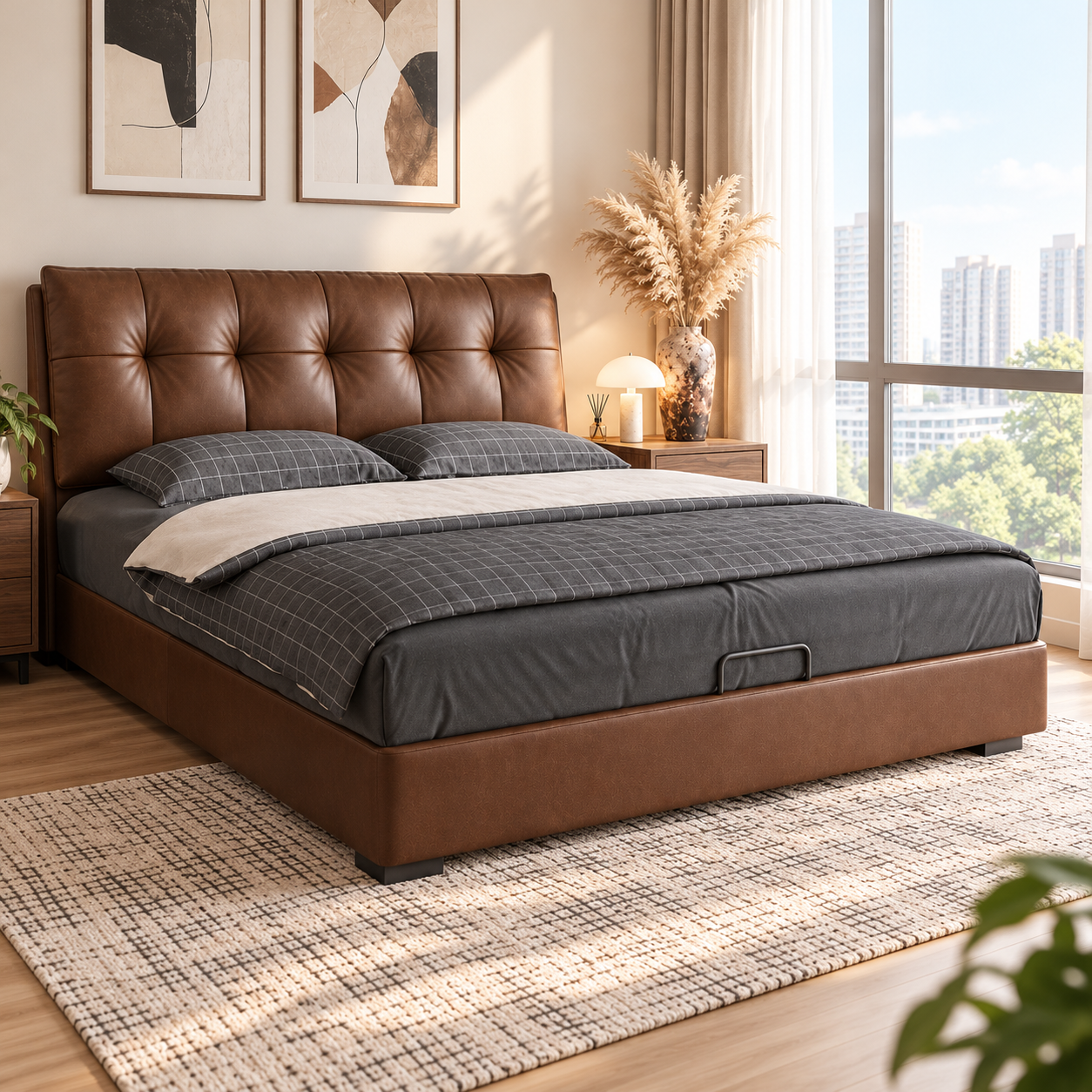 Dalmivra Leather Bed Frame