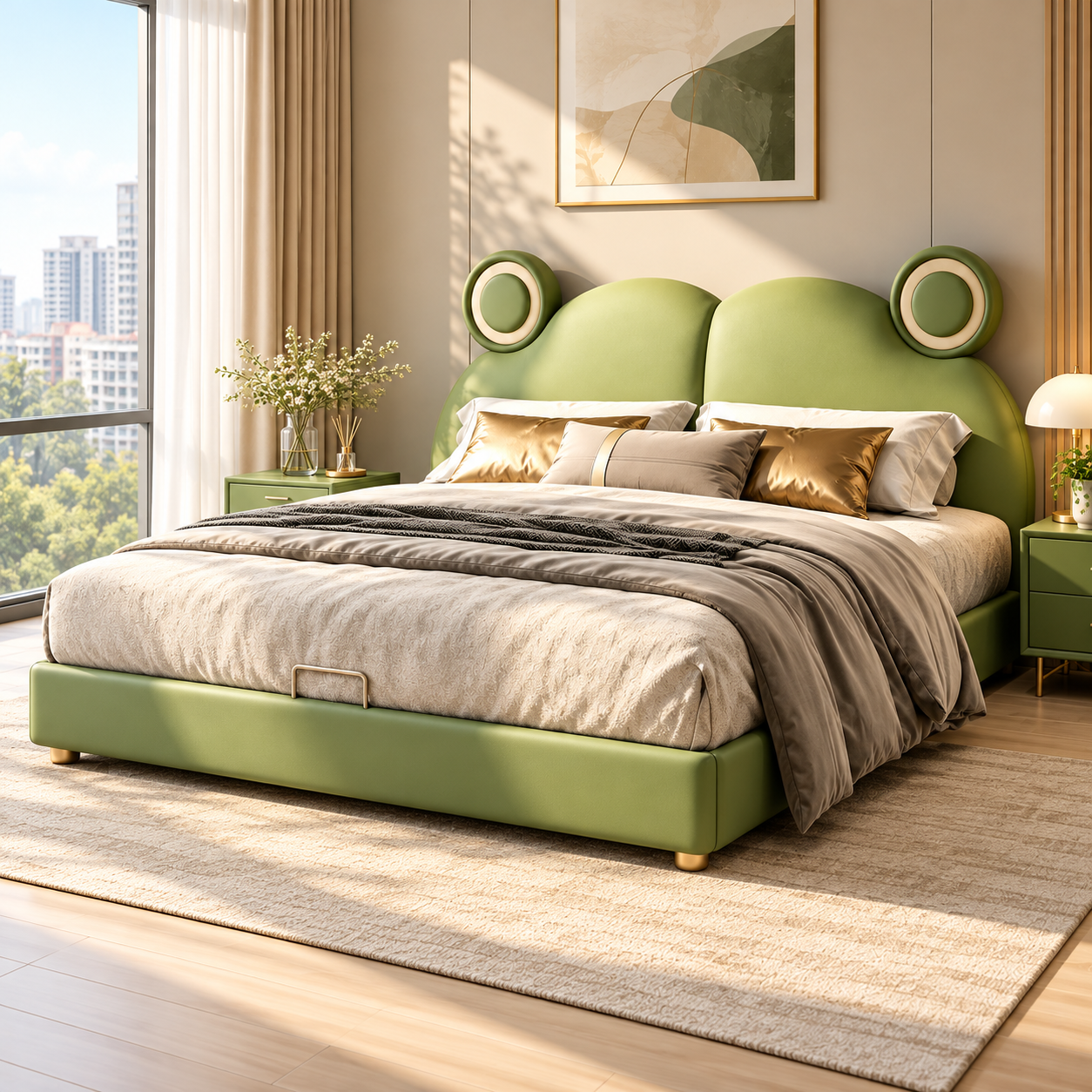 Osvienna Leather Bed Frame