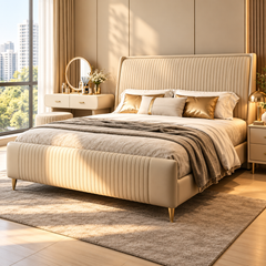 Trevonna Leather Bed Frame