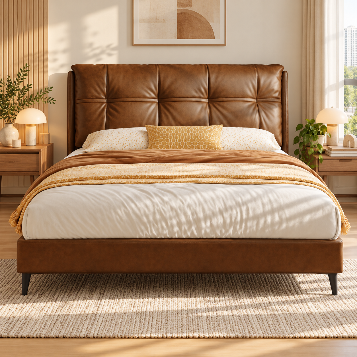Edrivano Leather Bed Frame